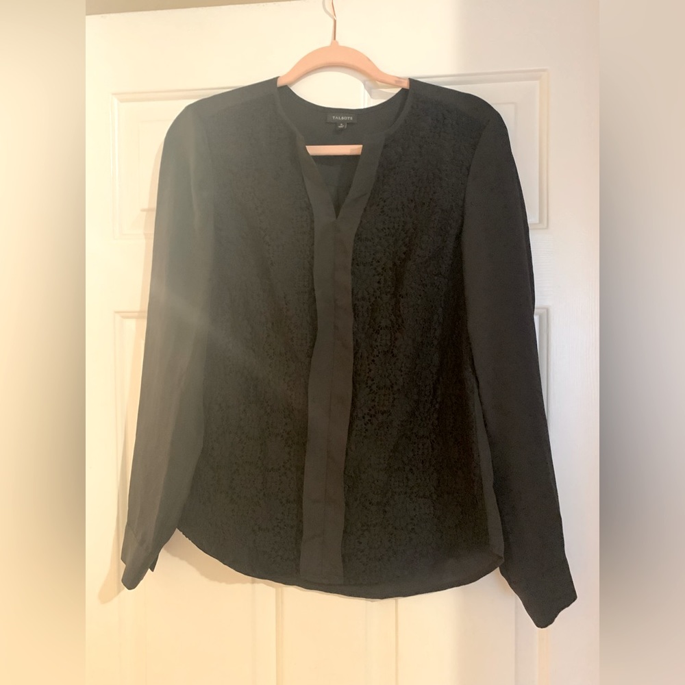 Talbots Lace Detail Blouse